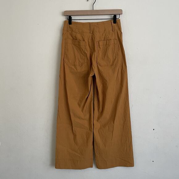 Anthropologie Maeve The Colette Crop Wide-Leg Pants Size 26 Ochre Mustard - Picture 3 of 7